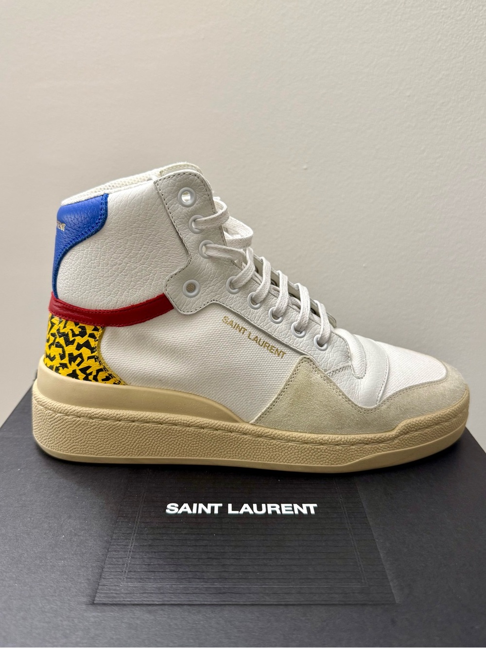 Saint Laurent SL/24 Mid-Top Sneakers in Multi-Color (Size 37 EU Women’s)